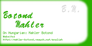 botond mahler business card